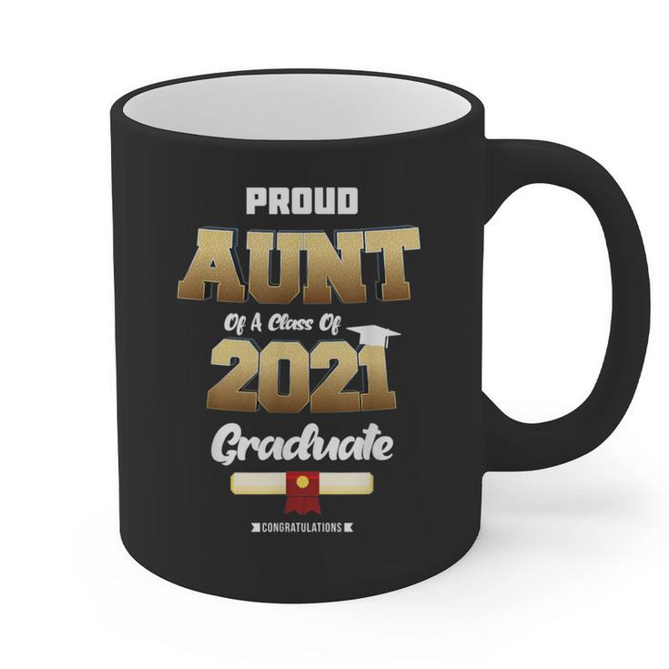 Proud Aunt Of Class Of 2021Shirt Class 2021 Graduation Graphic Print Coffee Mug
