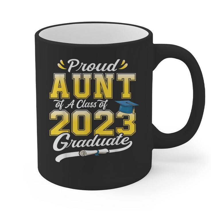 Proud Aunt Of a Class Of 2023 Graduate Senior Graduation Graphic Print Coffee Mug