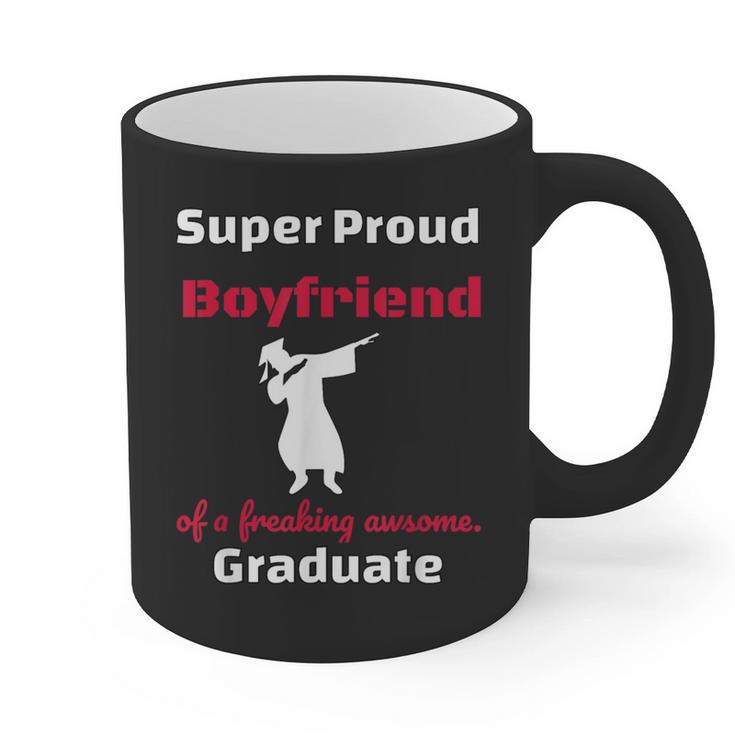 Proud Boyfriend Of 2018 Graduate Dabbing Graduation Graphic Print Coffee Mug