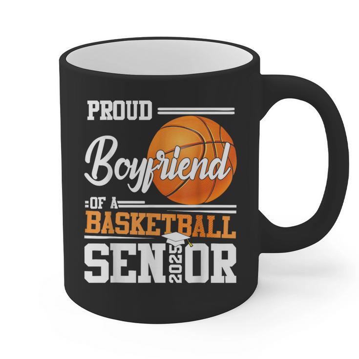 Proud Boyfriend Of A 2025 Senior Graduation Basketball Graphic Print Coffee Mug