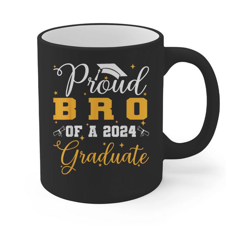 Proud Bro Of A Class Of 2024 Graduate Senior Graduation Graphic Print Coffee Mug