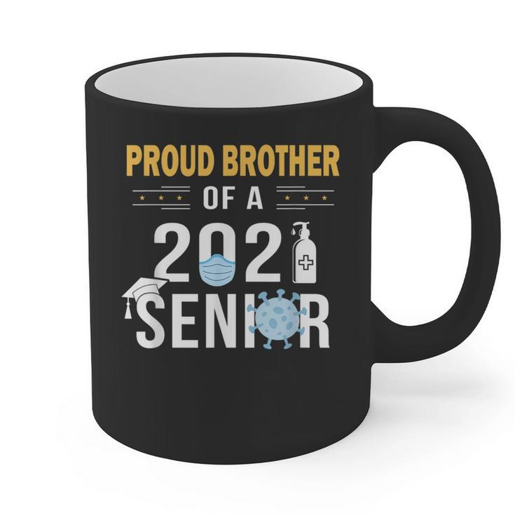 Proud Brother Of a 2021 Senior Shirt Graduation Graphic Print Coffee Mug