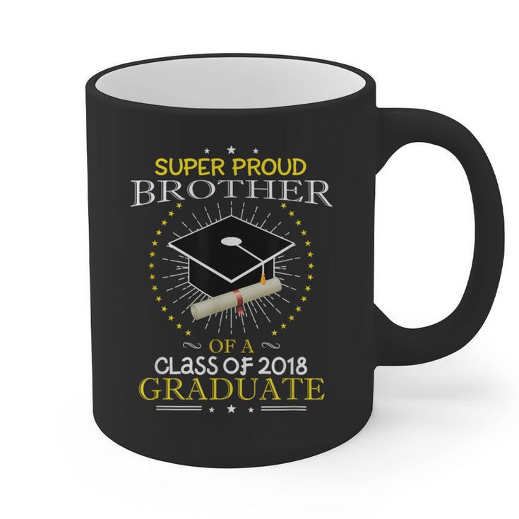 Proud Brother The Class Of 2018 Graduate GraduationShirt Graphic Print Coffee Mug