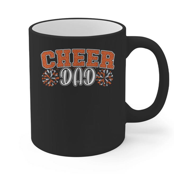Proud Cheer Dad My Favorite Cheerleader Calls Me Dad Orange Graphic Print Coffee Mug