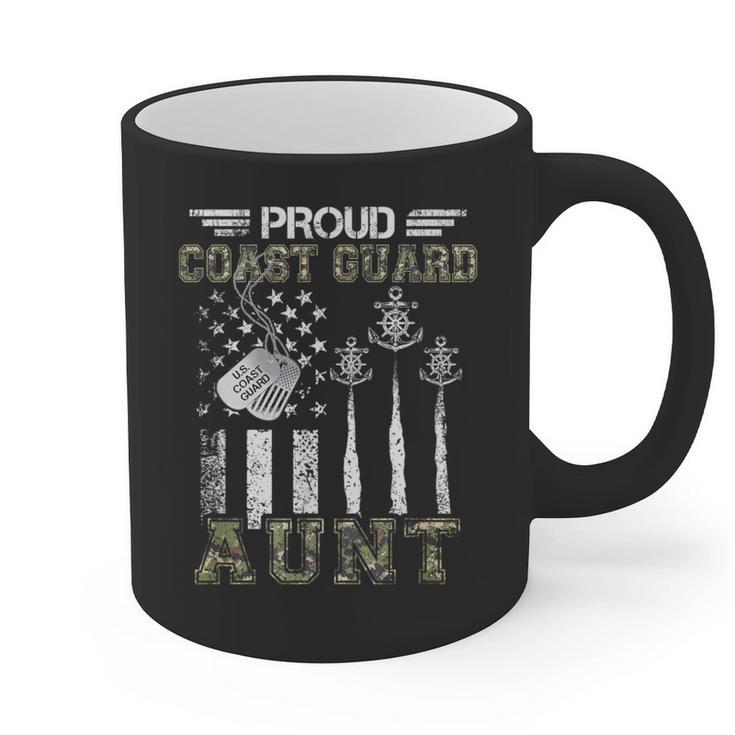 Proud Coast Guard Aunt US Coast Guard Graduation Aunt Graphic Print Coffee Mug