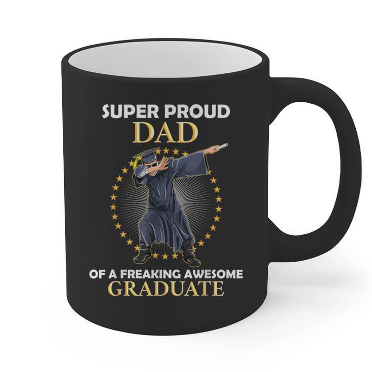 Proud Dad Of 2018 Graduate Dabbing Graduation Senior Shirt Graphic Print Coffee Mug
