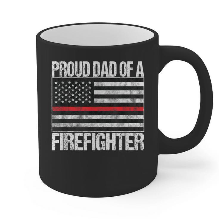 Proud Dad Of a Firefighter Fireman Parent Graphic Print Coffee Mug
