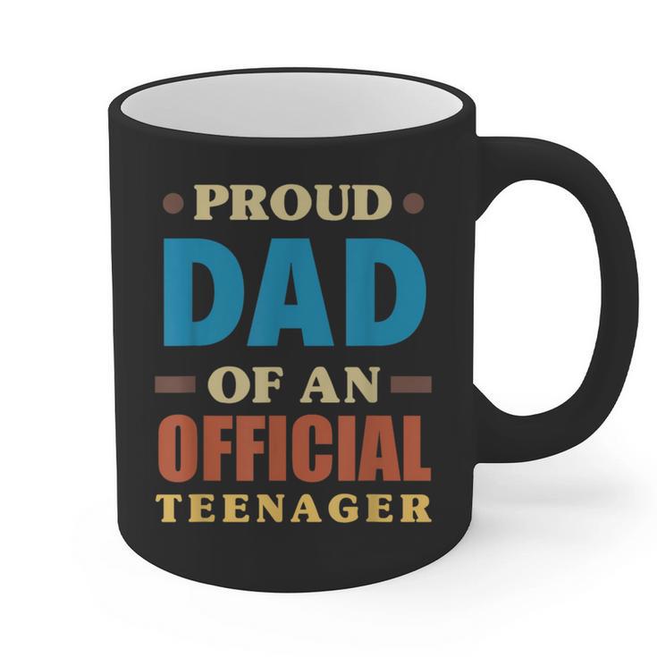 Proud Dad Of An Official Teenager 13th Birthday Family Graphic Print Coffee Mug