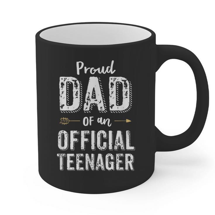 Proud Dad Of An Official Teenager T Shirt Birthday Outfit Graphic Print Coffee Mug