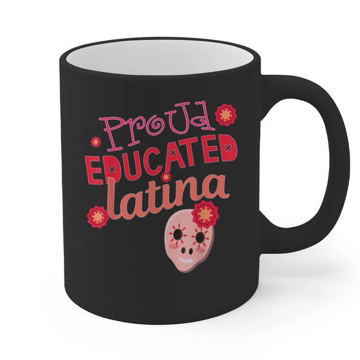 Proud Educated Latina Graduation Masters Degree PhD Graphic Print Coffee Mug