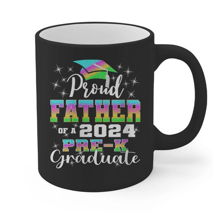 Proud Father Of PreK School Graduate 2024 Graduation Father Graphic Print Coffee Mug