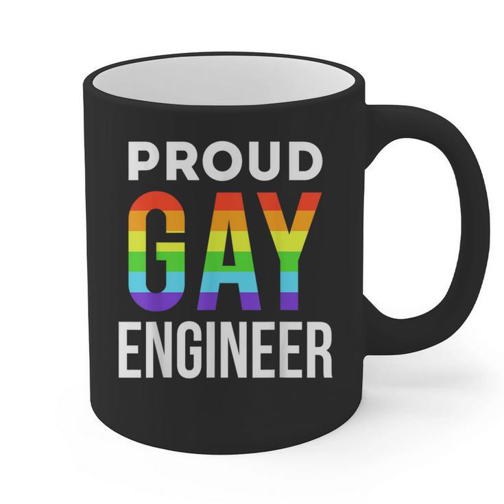 Proud Gay Engineer LGBTQ Rainbow Engineering Graduation Graphic Print Coffee Mug