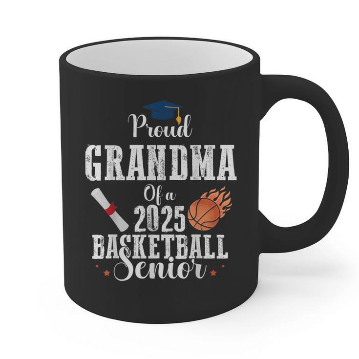 Proud Grandma Of 2025 Basketball Senior Graduation Day Graphic Print Coffee Mug