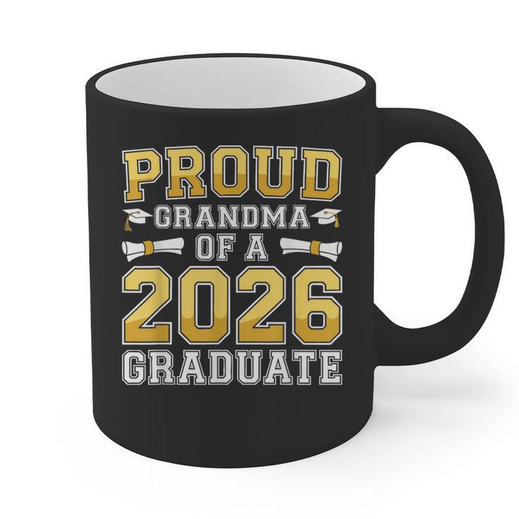 Proud Grandma Of A 2026 Graduate Shirt Class 2026 Graduation Graphic Print Coffee Mug