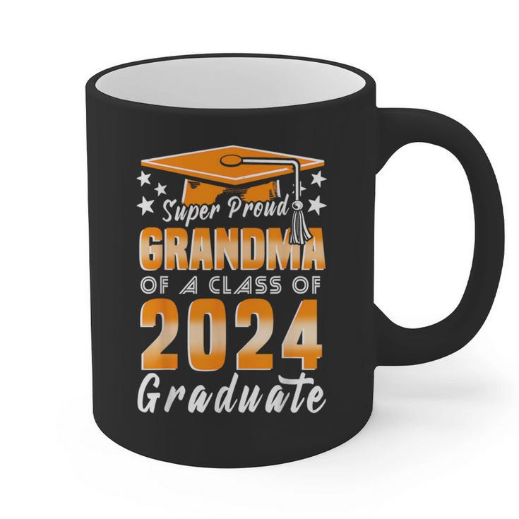 Proud Grandma Of A Class Of 2024 Matching Family Graduation Graphic Print Coffee Mug