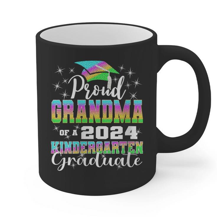 Proud Grandma Of Kindergarten Graduate 2024 Graduation Graphic Print Coffee Mug