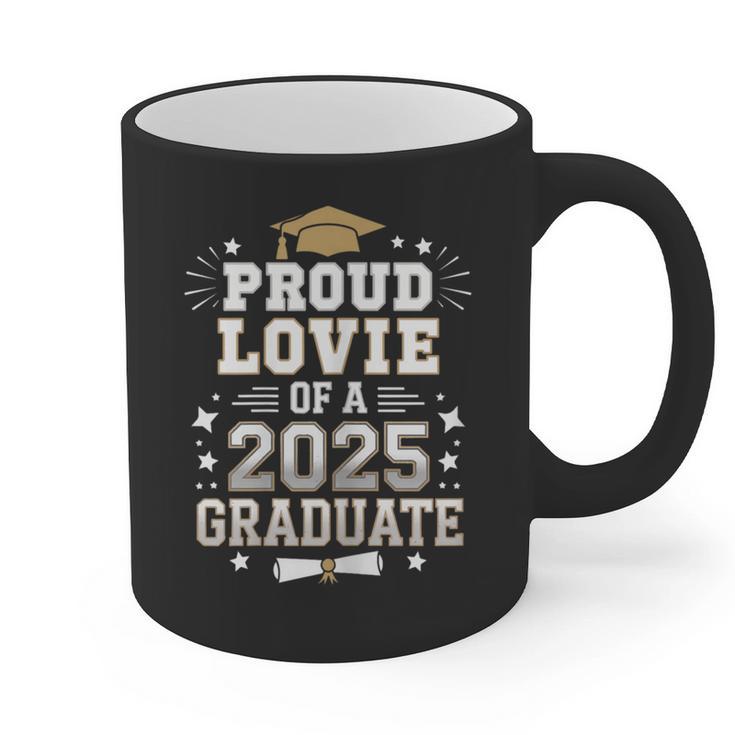 Proud Lovie Of A Class Of 2025 Graduate Senior Graduation Graphic Print Coffee Mug