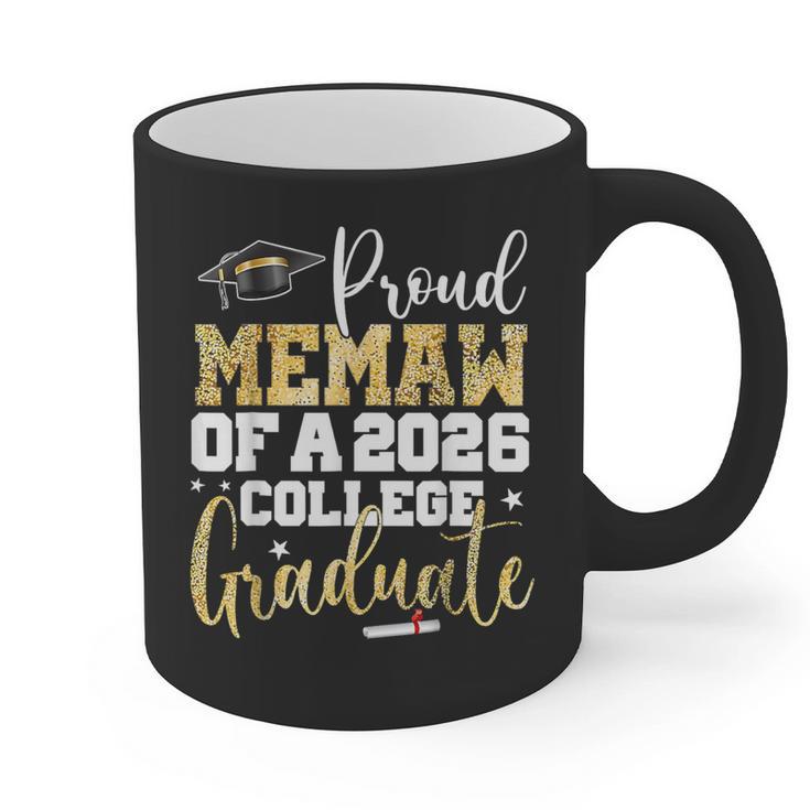 Proud Memaw Of 2026 Graduate College Graduation Graphic Print Coffee Mug
