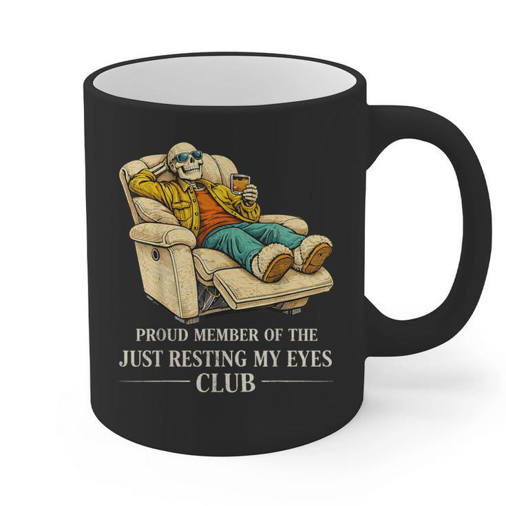 Proud Member Of The Just Resting My Eyes Club Dad Graphic Print Coffee Mug