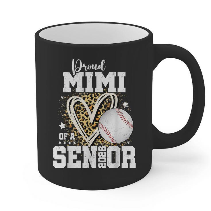 Proud Mimi Of A 2026 Senior Baseball Graduation Leopard Graphic Print Coffee Mug