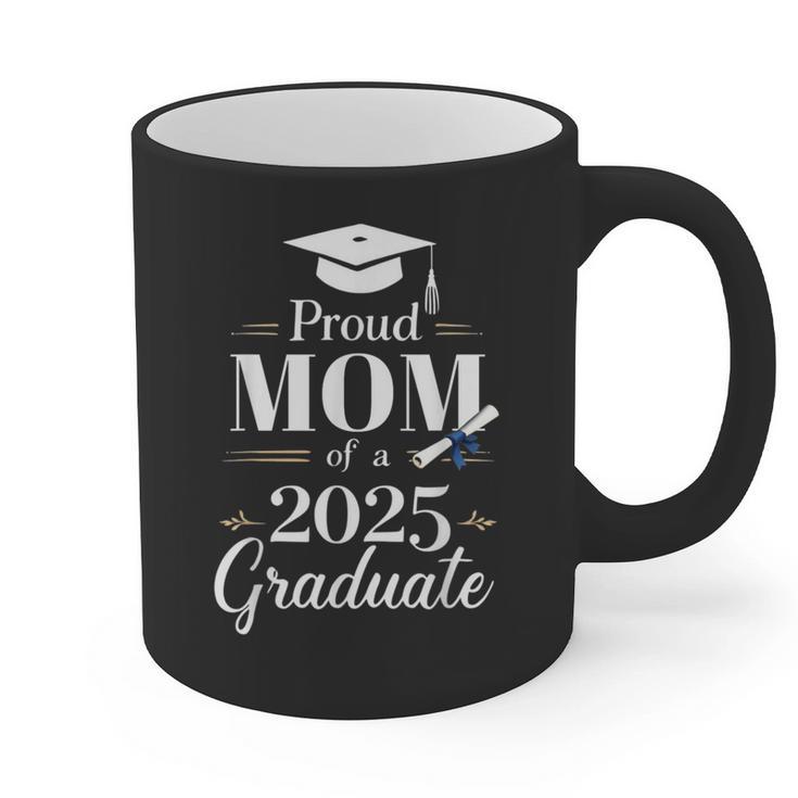 Proud Mom Of a 2025 Graduate Graduation Senior Moms Graphic Print Coffee Mug