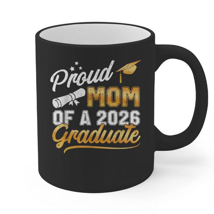 Proud Mom Of A Class Of 2026 Graduate Senior 2026 Graduation Graphic Print Coffee Mug