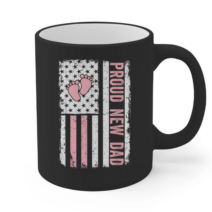 Proud New Dad New Girl Baby Fathers Day First Time Dad Graphic Print Coffee Mug