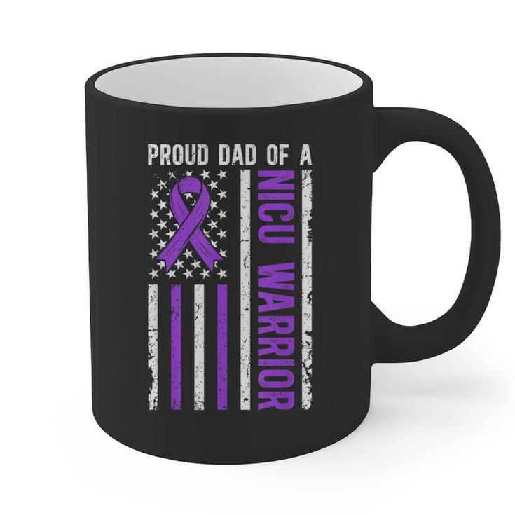 Proud NICU Dad Of NICU Warrior Micro Preemie Baby Father Graphic Print Coffee Mug