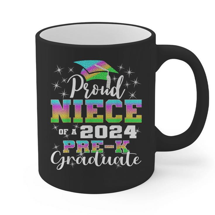 Proud Niece Of PreK School Graduate 2024 Graduation Niece Graphic Print Coffee Mug