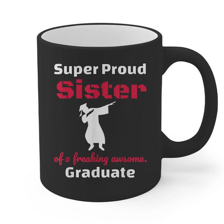 Proud Sister Of 2018 Graduate Dabbing Graduation Graphic Print Coffee Mug