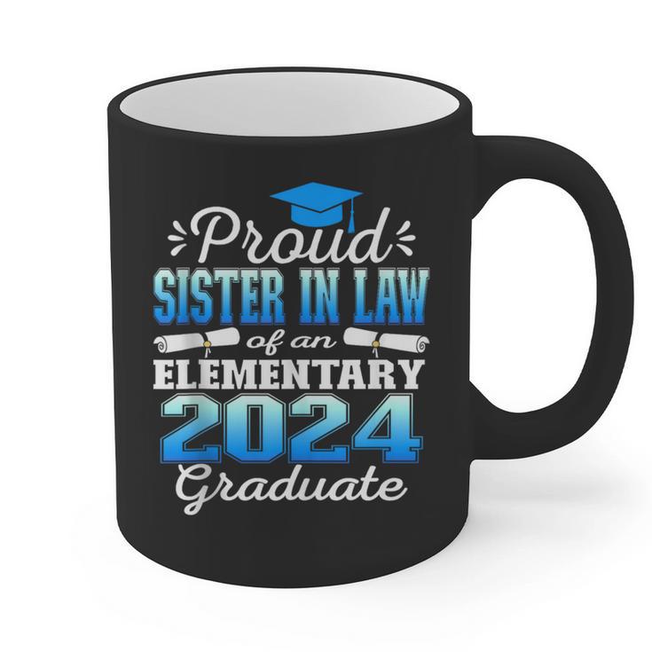 Proud Sister In Law Of 5th Grade Graduate 2024 Graduation Graphic Print Coffee Mug