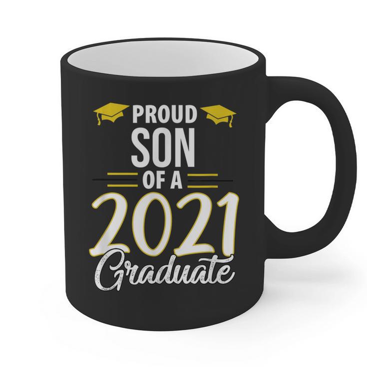 Proud Son Of A 2021 Graduate Graduation Clothes MBA PhD Graphic Print Coffee Mug