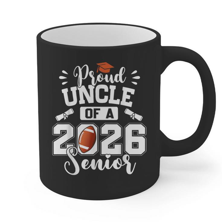Proud Uncle Of A 2026 Senior Football Graduation Graphic Print Coffee Mug