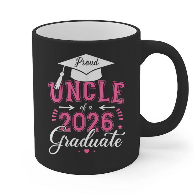 Proud Uncle Of a Class Of 2026 Graduate For Graduation Graphic Print Coffee Mug