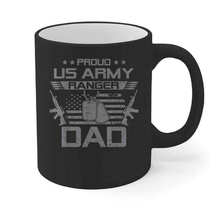 Proud US Army Ranger Dad Flag American USA Military Graphic Print Coffee Mug Proud US Army Ranger Dad Flag American USA Military Graphic Print Coffee Mug