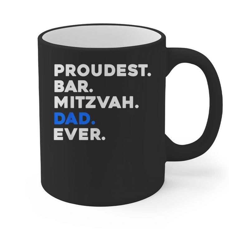 PROUDEST BAR MITZVAH DAD EVER Jewish BOY Celebration Graphic Print Coffee Mug