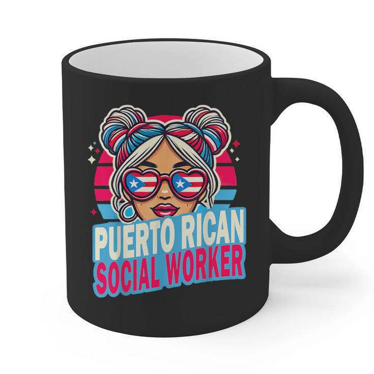 Puerto Rican Latina Social Worker MSW Masters Graduation Graphic Print Coffee Mug