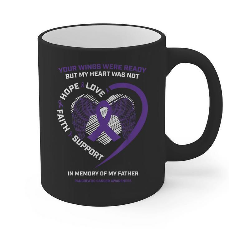 Purple In Memory Of My Dad Pancreatic Cancer Awareness Graphic Print Coffee Mug