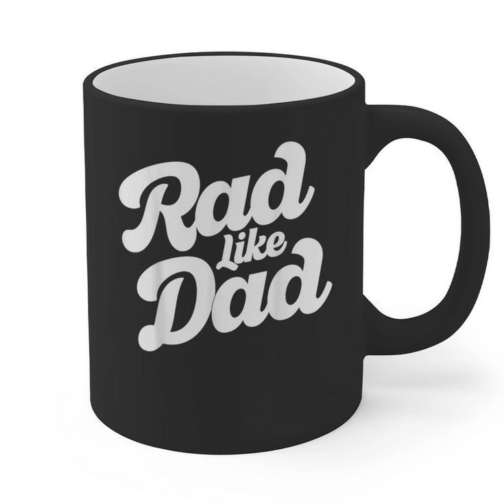 Rad Like Dad Kids Fathers Day Graphic Print Coffee Mug