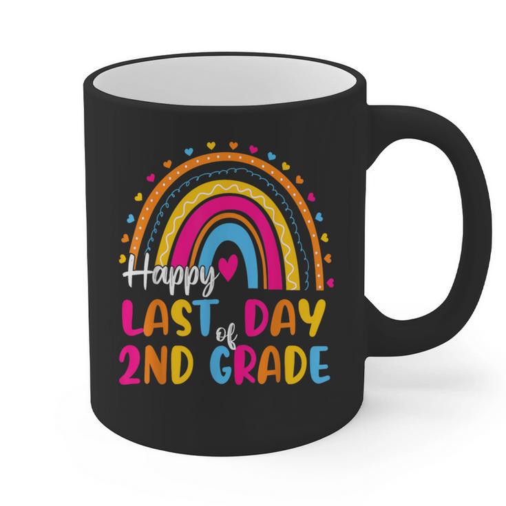 Rainbow Last Day Of 2nd Grade Teacher Student Graduation For Men Women Kids Graphic Print Coffee Mug
