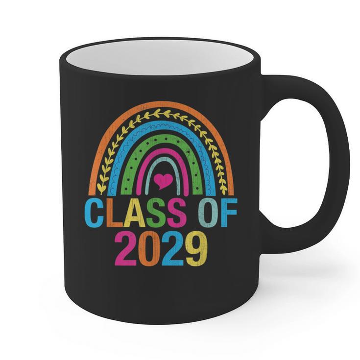 Rainbow Senior 2029 Shirt Class Of 2029 Cute Graduation Graphic Print Coffee Mug