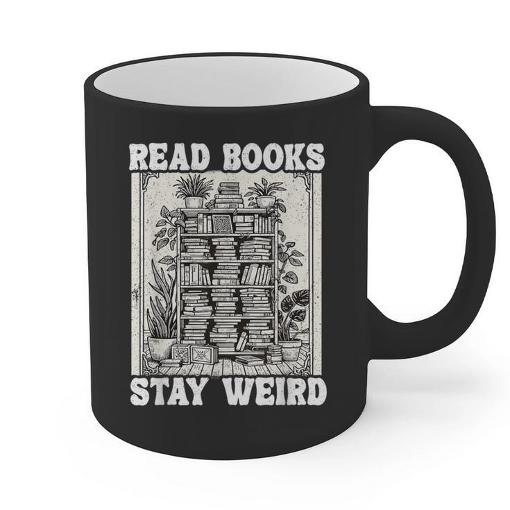 Read Books Stay Weird Introvert Book Lover Book Graphic Print Coffee Mug