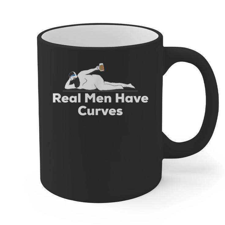 Real Men Have Curves Dad Body Graphic Print Coffee Mug