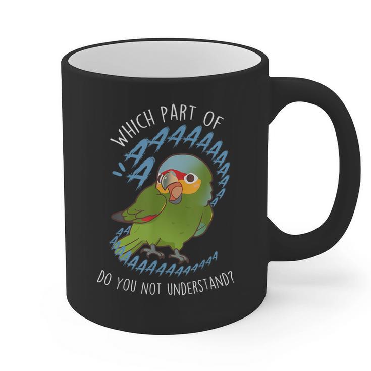 Red-Lored Amazon Parrot Aaaa Cute Pet Bird Mom Dad Graphic Print Coffee Mug