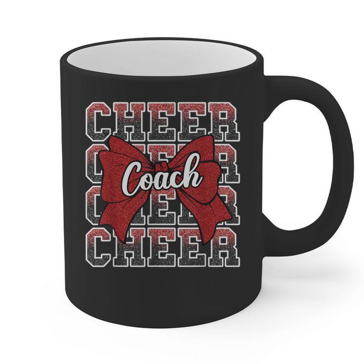Red Sport Loud Proud Cheer Coach Dad Father's Day Graphic Print Coffee Mug