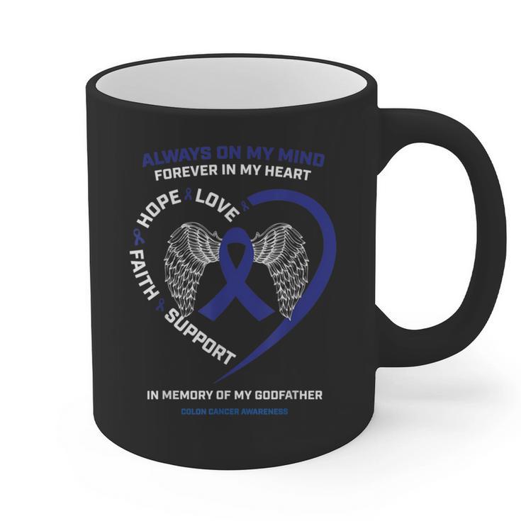 Remembrance In Memory Of My Godfather Colon Cancer Awareness Graphic Print Coffee Mug