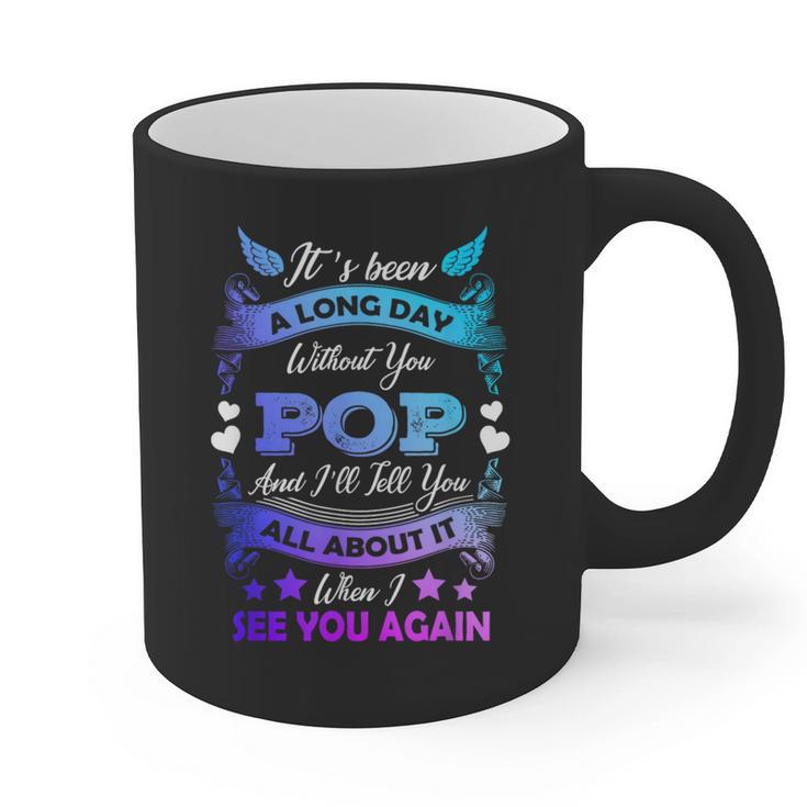 Remembrance Of Pop Memory Of My Grandpa In Heaven Graphic Print Coffee Mug