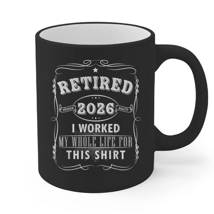 Retired 2026 Decoration Men Women Dad Grandpa Retirement Graphic Print Coffee Mug