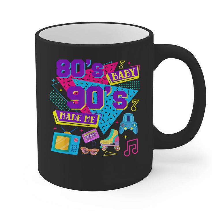 Retro 1980s 80's Baby 1990s 90's Made Me Nostalgia Birthday Graphic Print Coffee Mug