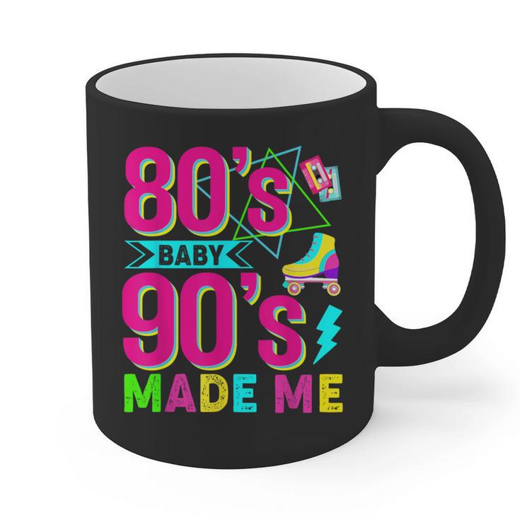 Retro 1980s 80's Baby 1990s 90's Made Me Nostalgia Vibes Graphic Print Coffee Mug